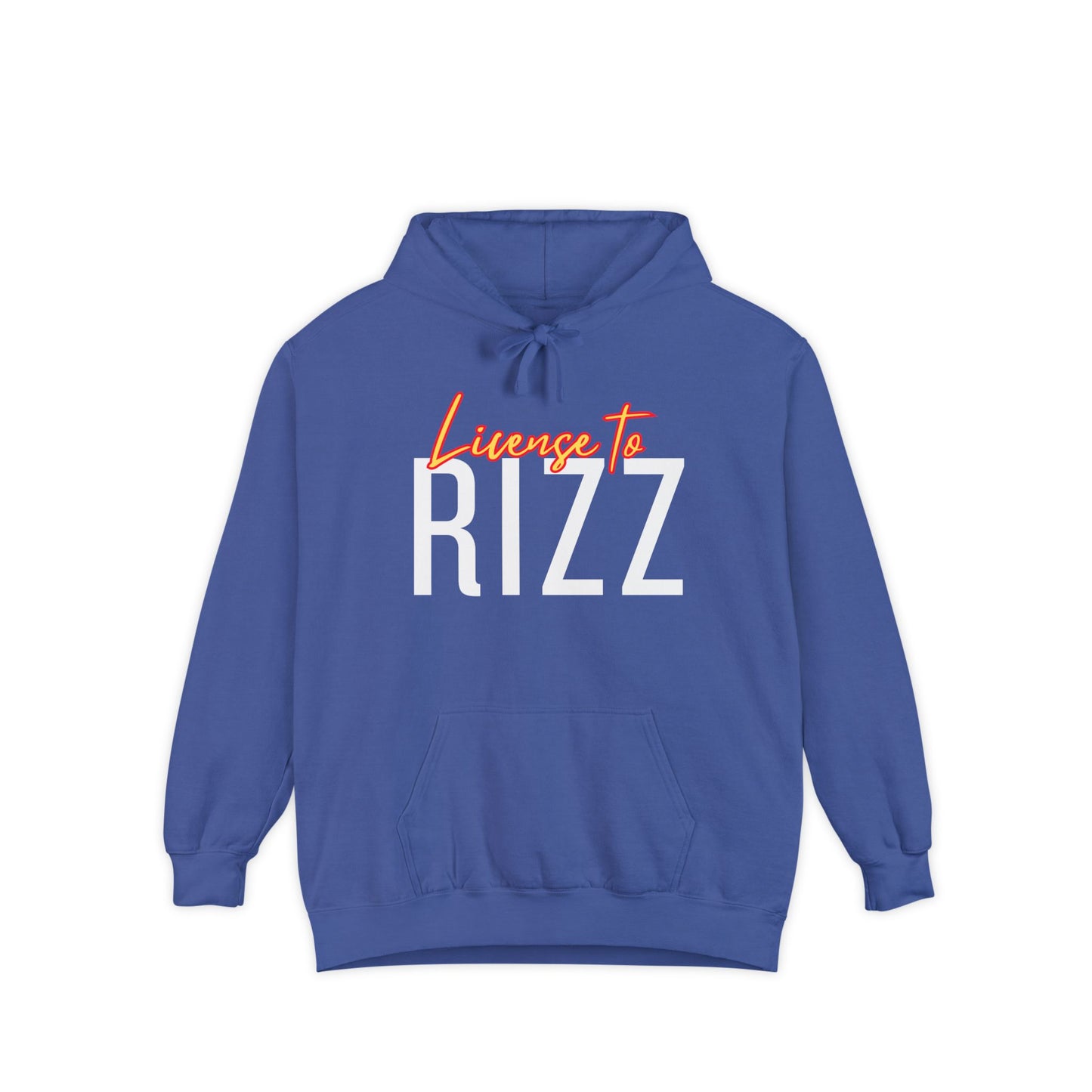 License to Rizz Unisex Garment-Dyed Hoodie - Trendy and Comfortable for Everyday Wear