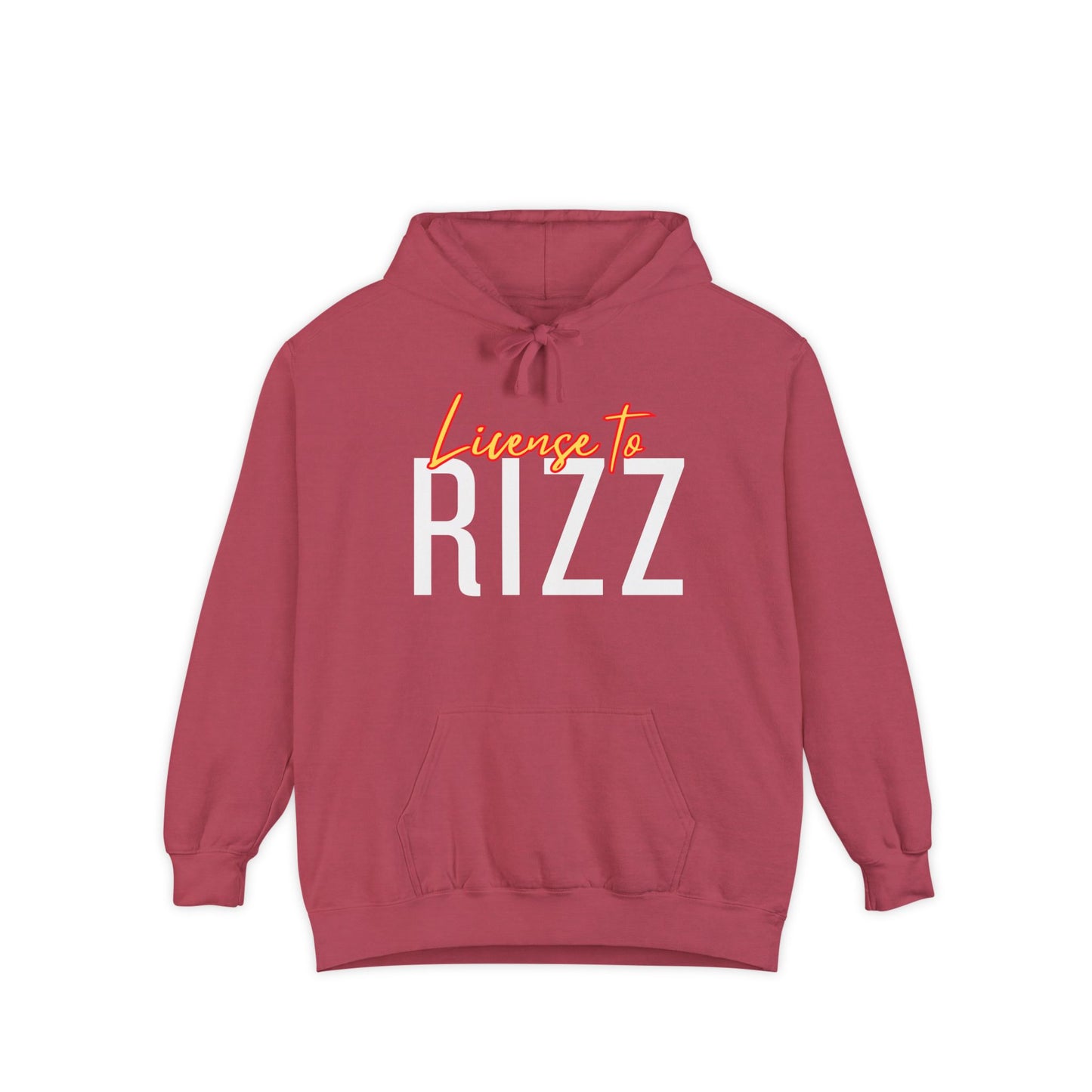License to Rizz Unisex Garment-Dyed Hoodie - Trendy and Comfortable for Everyday Wear