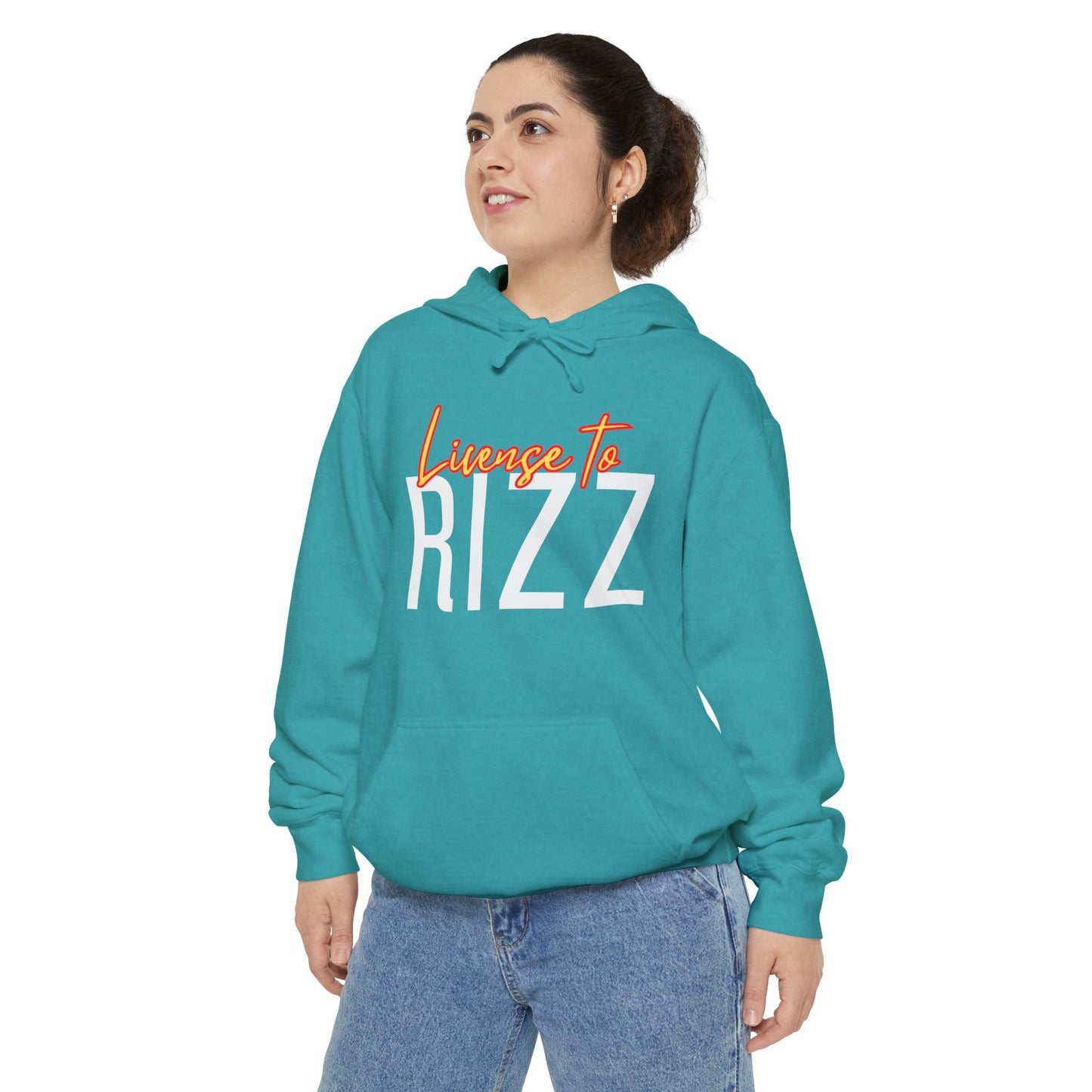License to Rizz Unisex Garment-Dyed Hoodie - Trendy and Comfortable for Everyday Wear