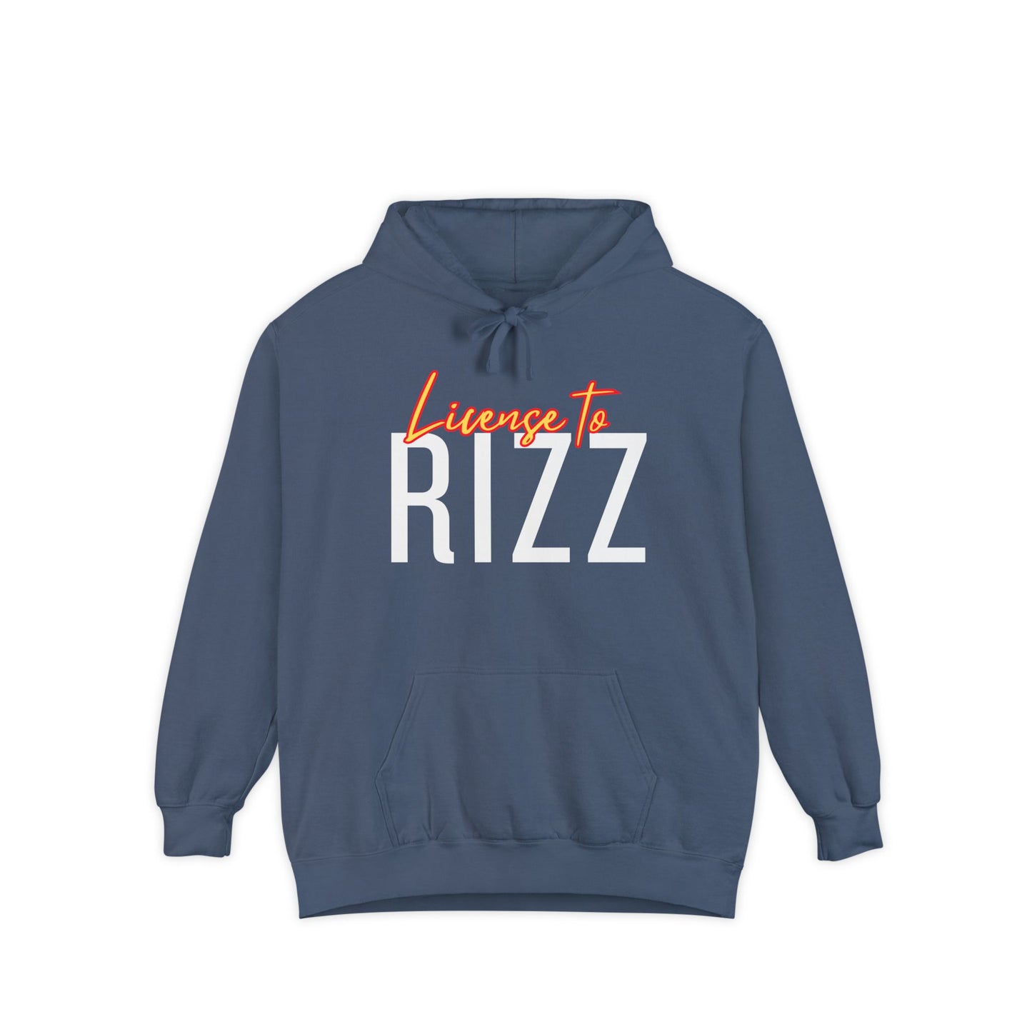 License to Rizz Unisex Garment-Dyed Hoodie - Trendy and Comfortable for Everyday Wear
