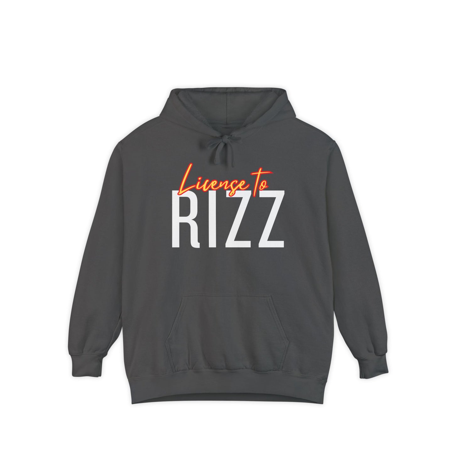 License to Rizz Unisex Garment-Dyed Hoodie - Trendy and Comfortable for Everyday Wear