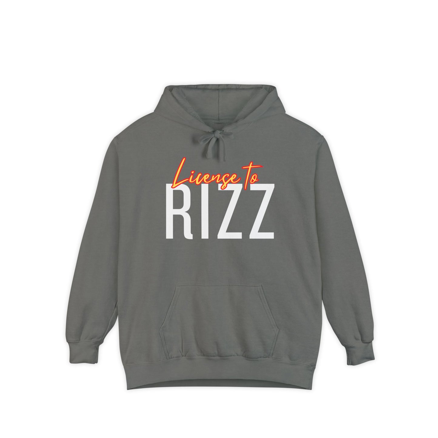 License to Rizz Unisex Garment-Dyed Hoodie - Trendy and Comfortable for Everyday Wear
