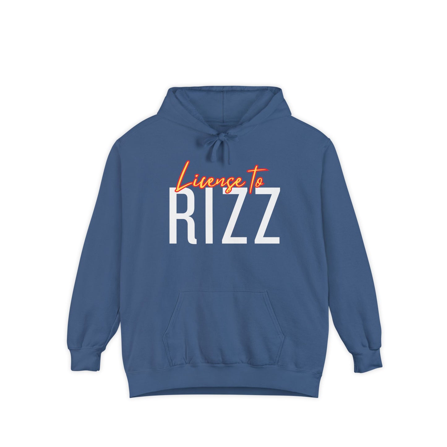 License to Rizz Unisex Garment-Dyed Hoodie - Trendy and Comfortable for Everyday Wear