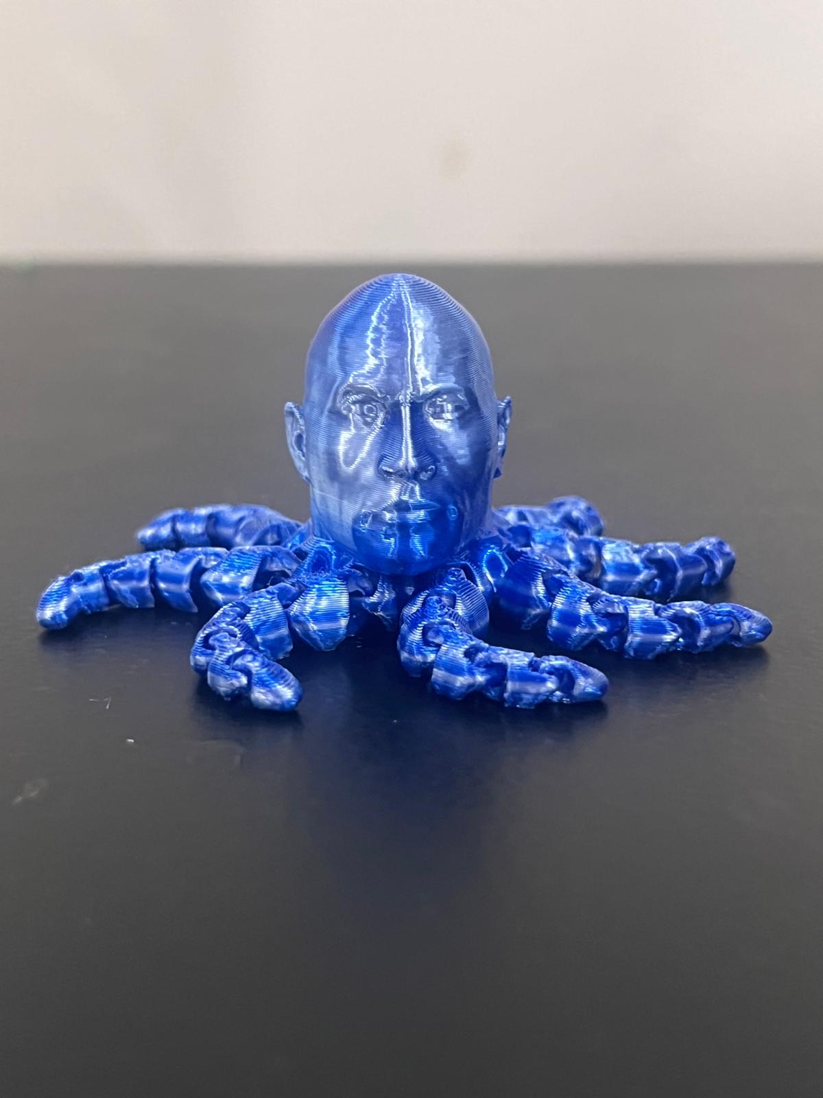Rocktopus Prime – Meme-Inspired Surreal Octopus Sculpture | 3D Printed Art Figure