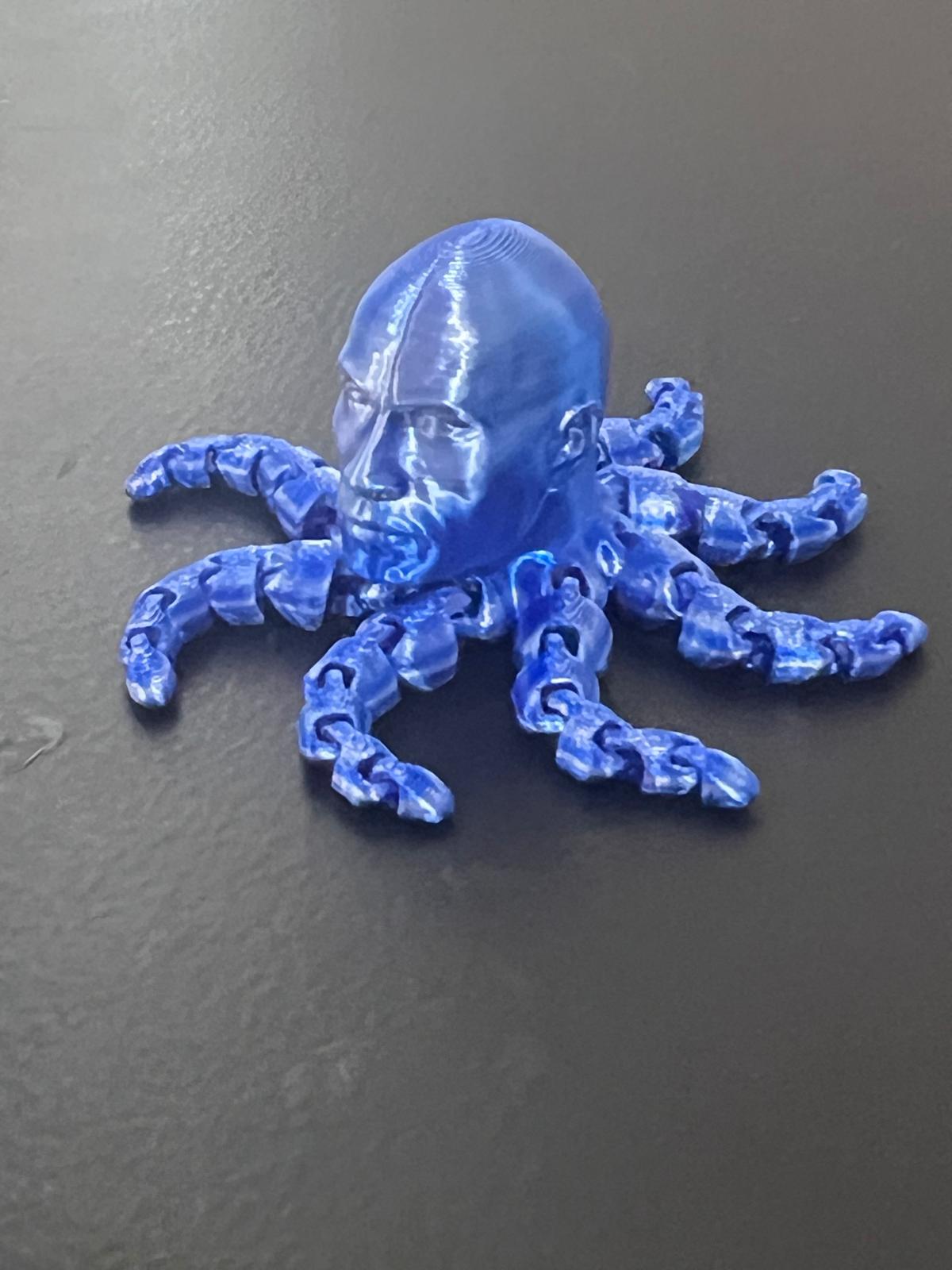 Rocktopus Prime – Meme-Inspired Surreal Octopus Sculpture | 3D Printed Art Figure