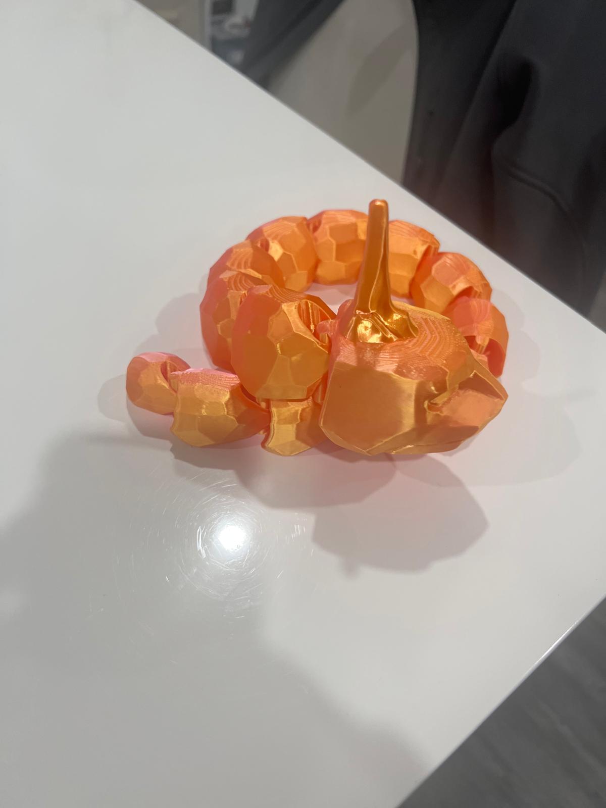 3D-Printed Onix Pokémon Figure – Articulated Crystal Style