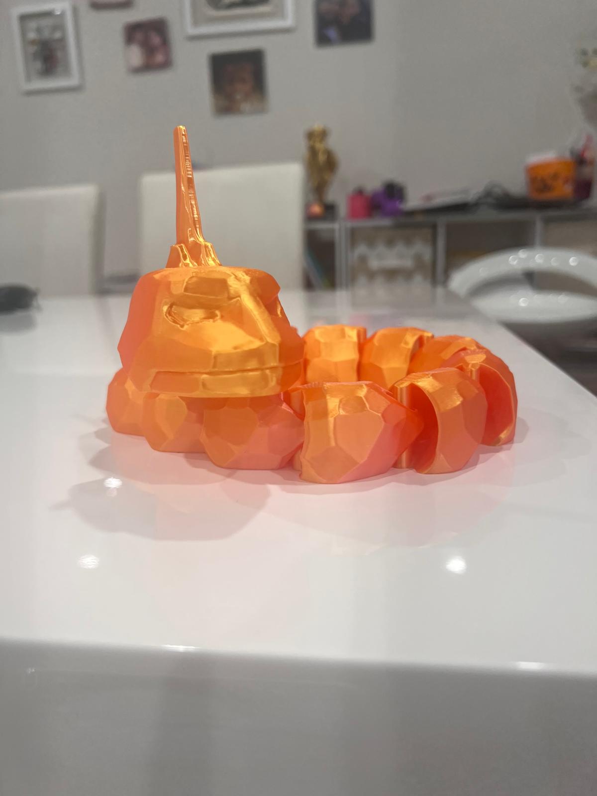 3D-Printed Onix Pokémon Figure – Articulated Crystal Style