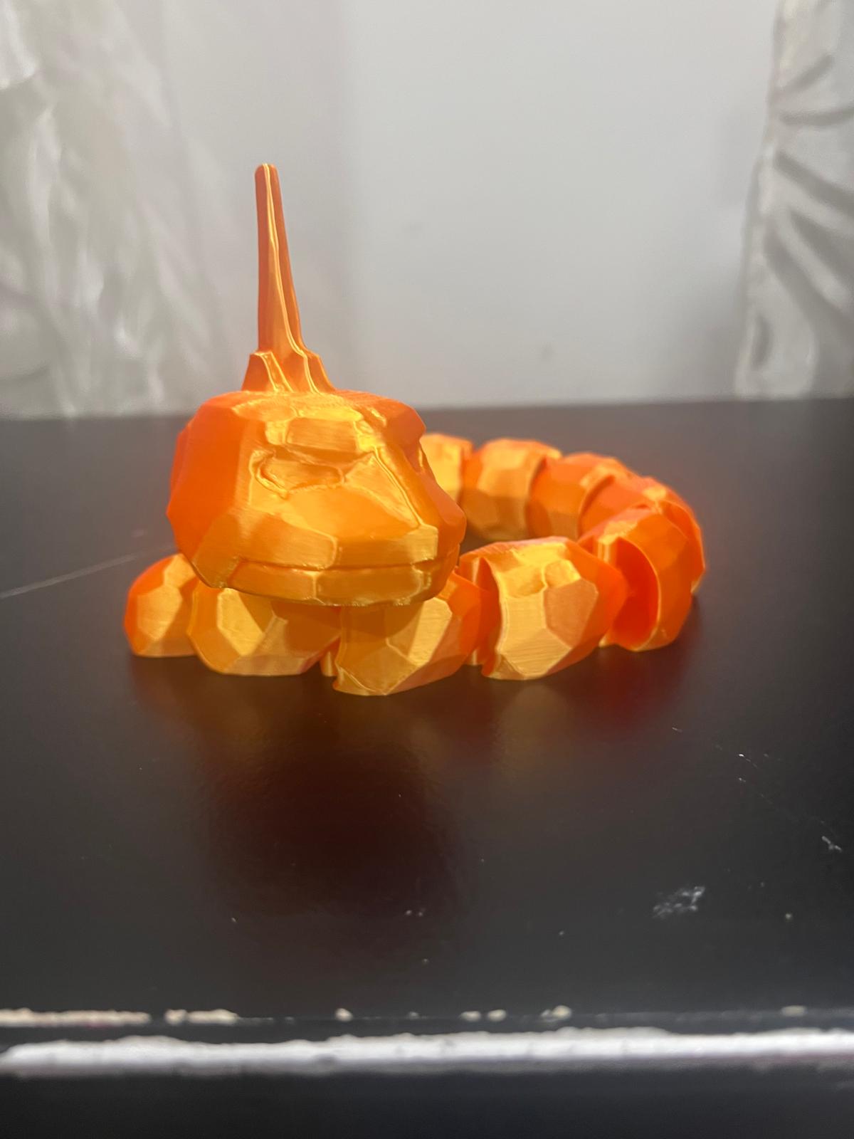 3D-Printed Onix Pokémon Figure – Articulated Crystal Style