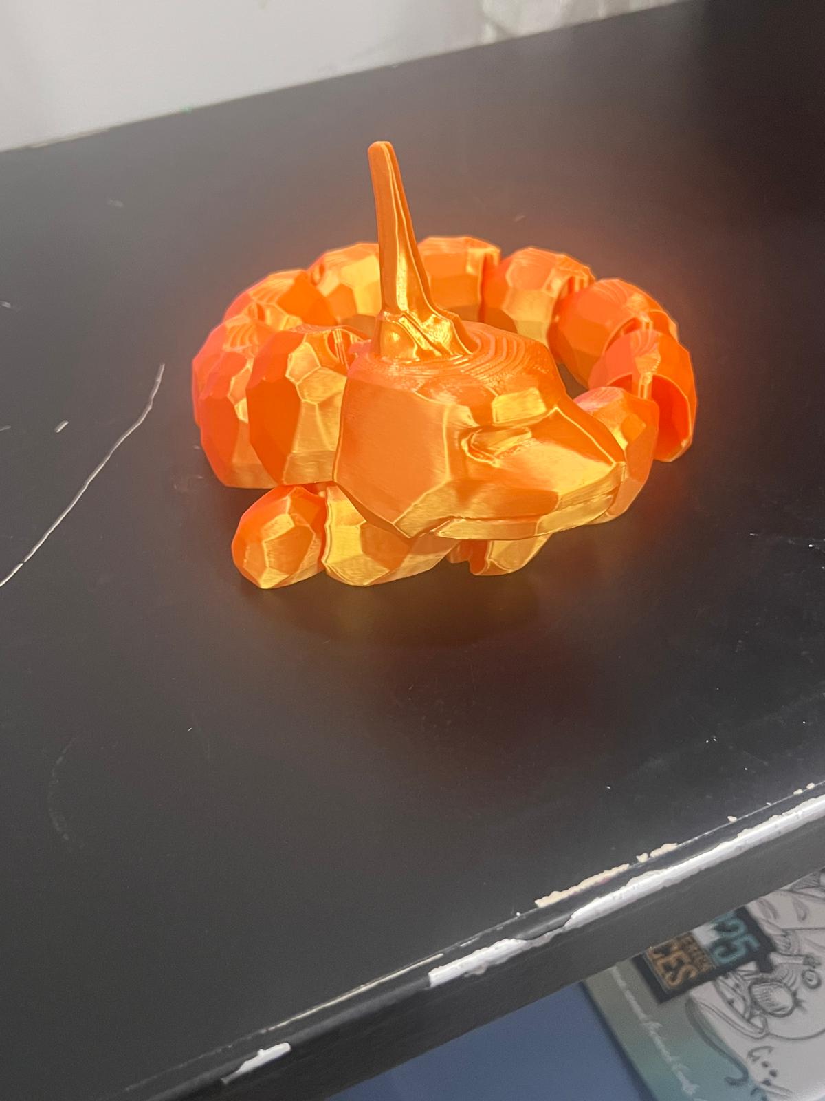 3D-Printed Onix Pokémon Figure – Articulated Crystal Style